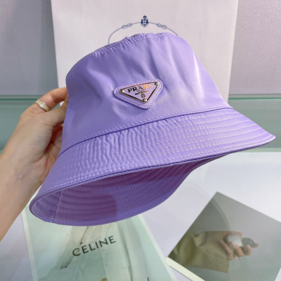 Prada Canvas Bucket Hat - DesignerGu