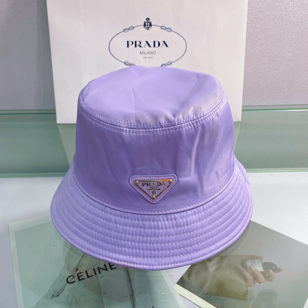 Prada Canvas Bucket Hat - DesignerGu