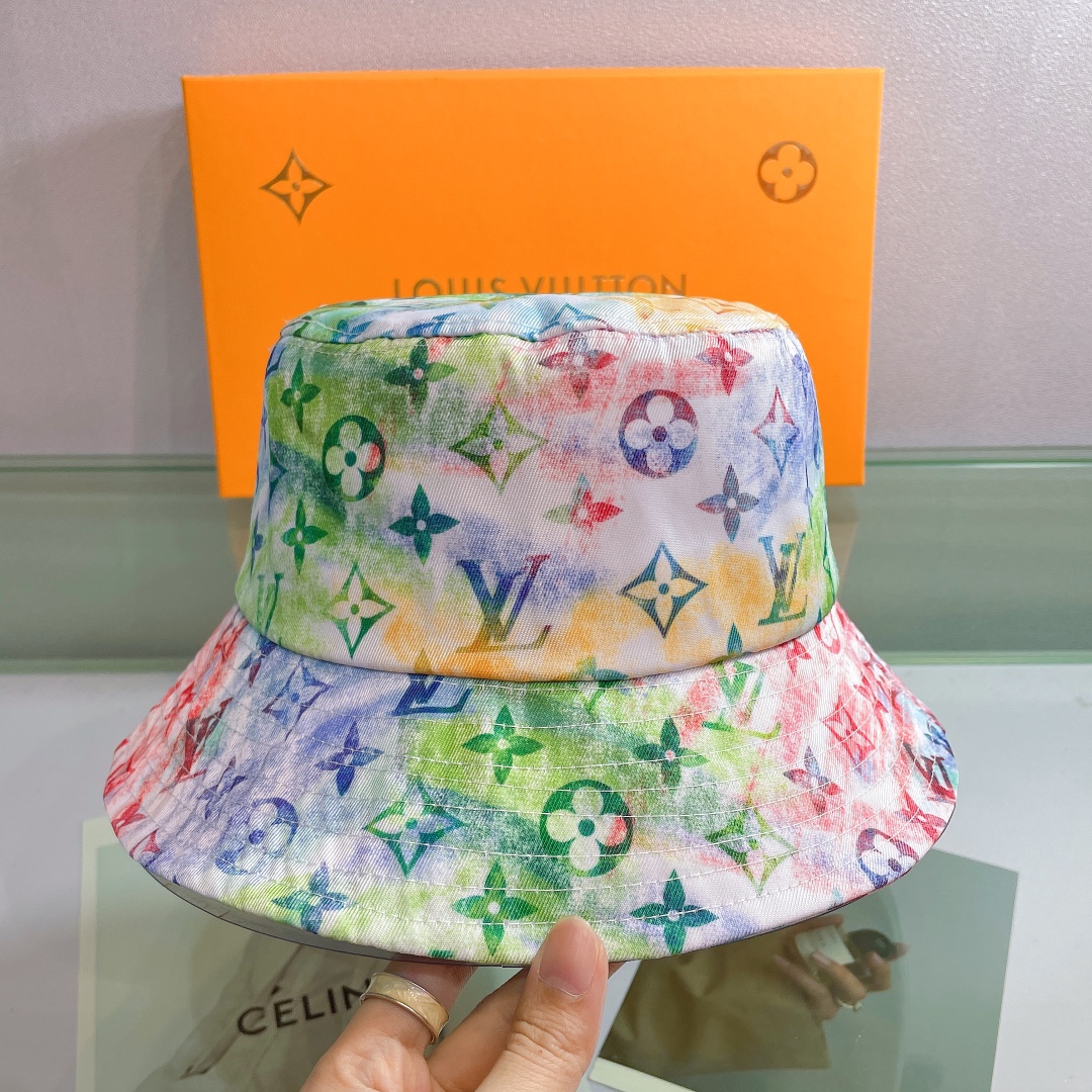 Louis Vuitton LV Monogram Bucket Hat - DesignerGu