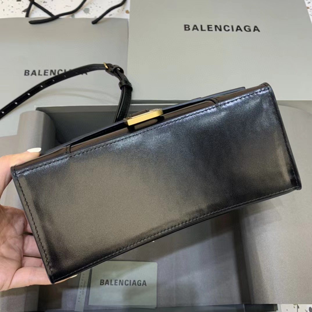 Balenciaga Logo Print Leather Handbag(23-14-10cm) - DesignerGu