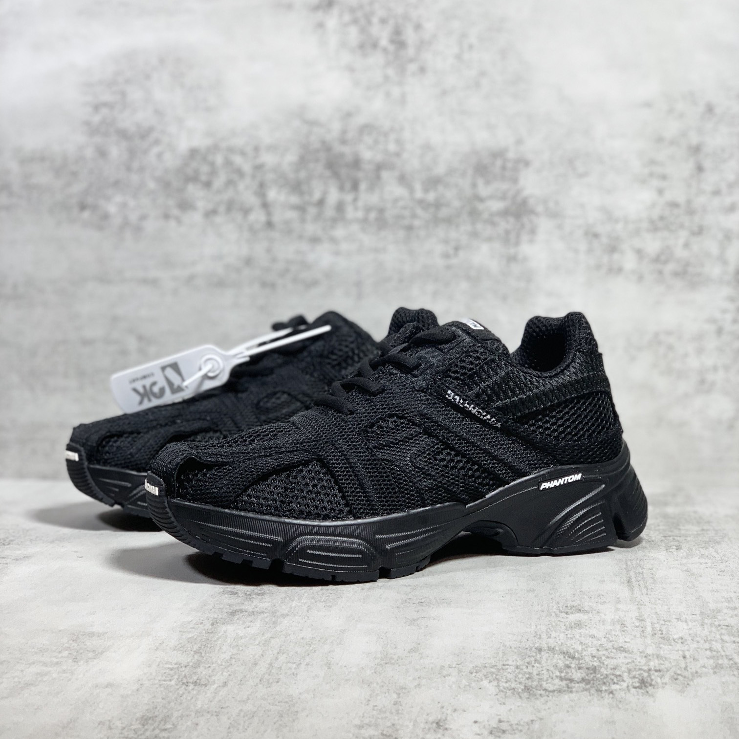 Balenciaga Men's Phantom Sneaker Washed In Black - DesignerGu