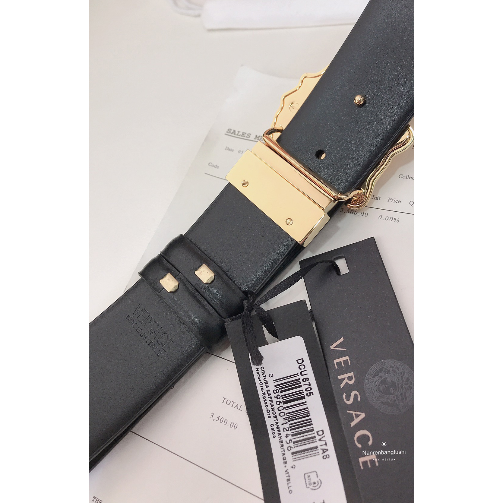 Versace La Greca Print 40 MM Belt  - DesignerGu