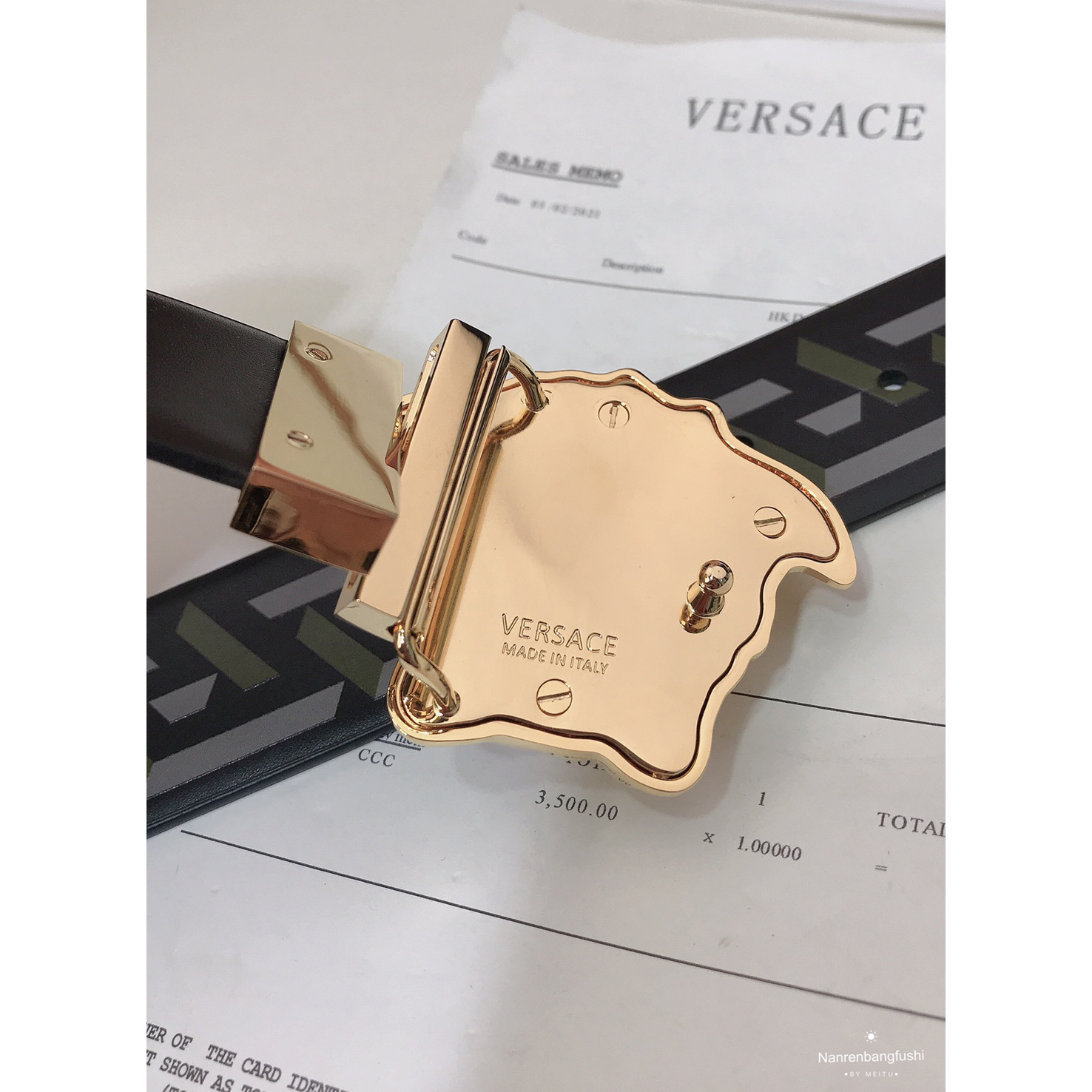 Versace La Greca Print 40 MM Belt  - DesignerGu