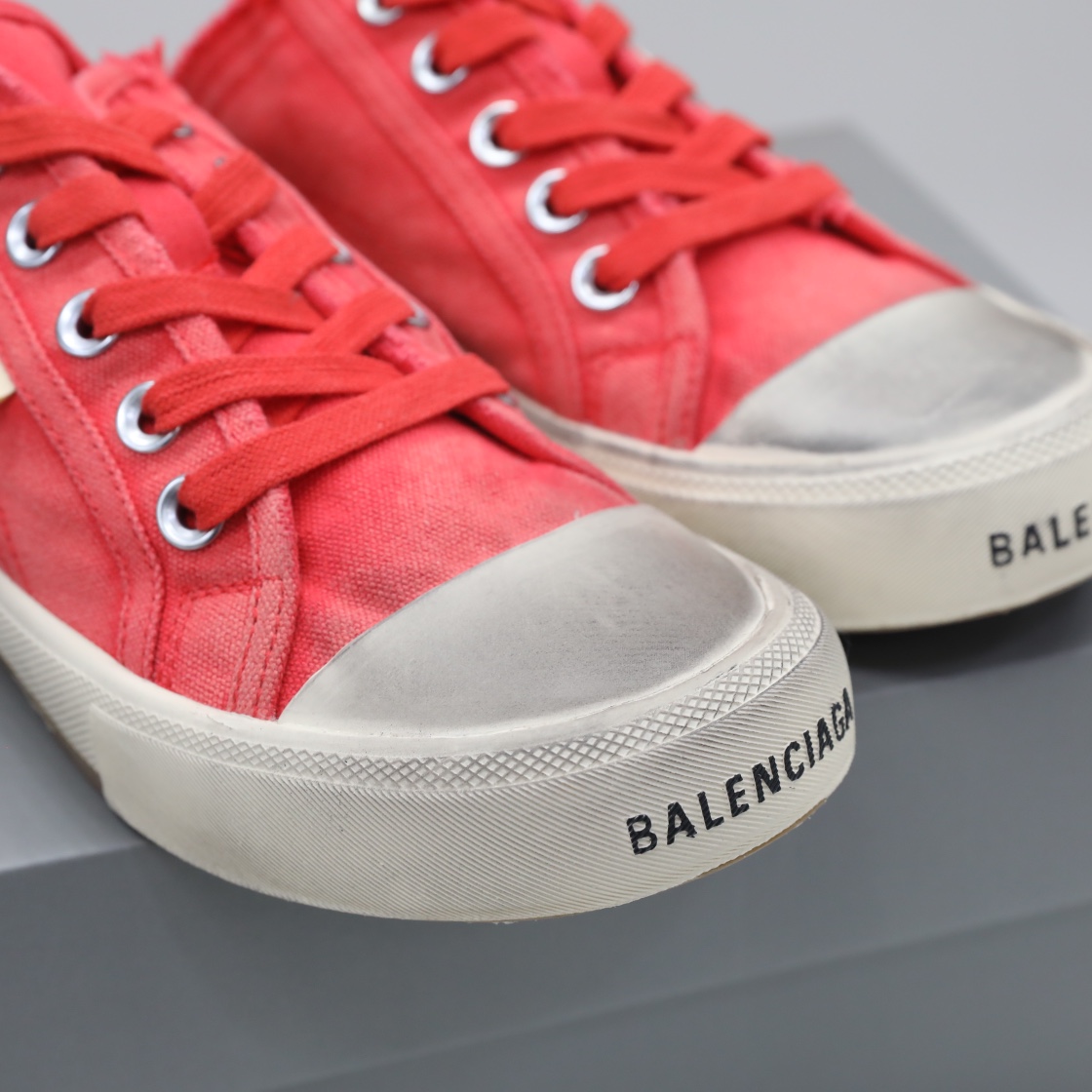 Balenciaga Men's Paris Sneaker Mule In Red - DesignerGu