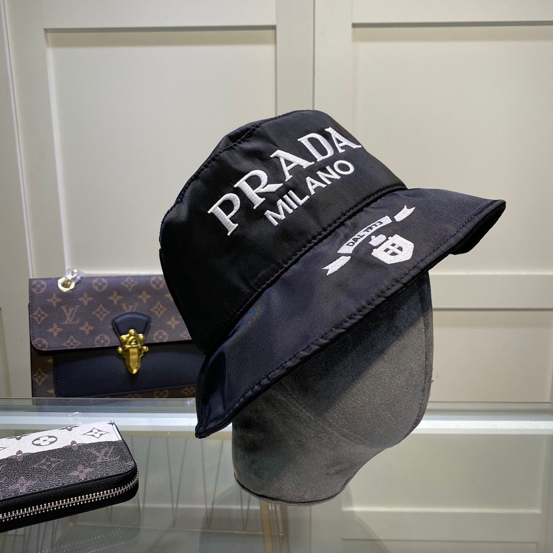 Prada Canvas Bucket Hat - DesignerGu