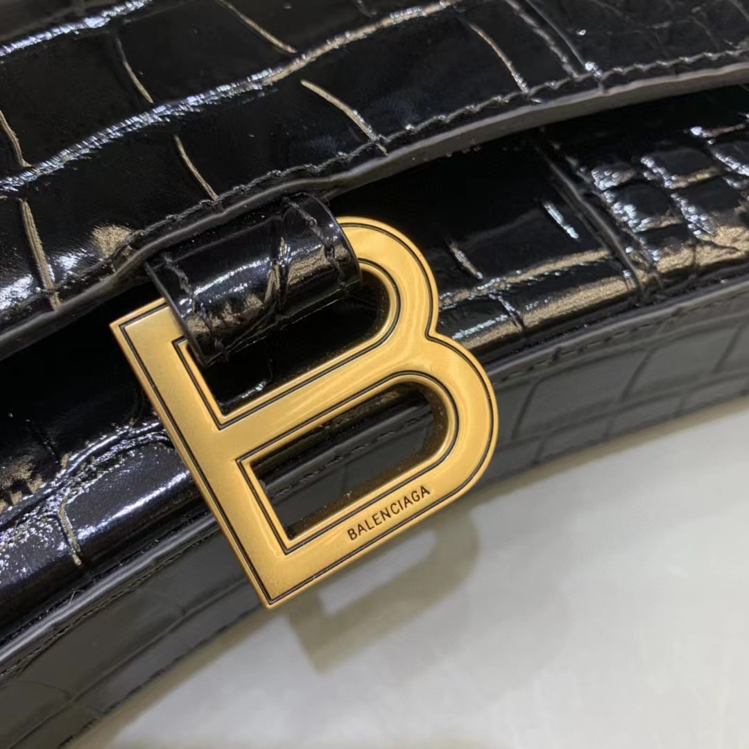 Balenciaga Hourglass Wallet On Chain (19.5-12-5cm) - DesignerGu