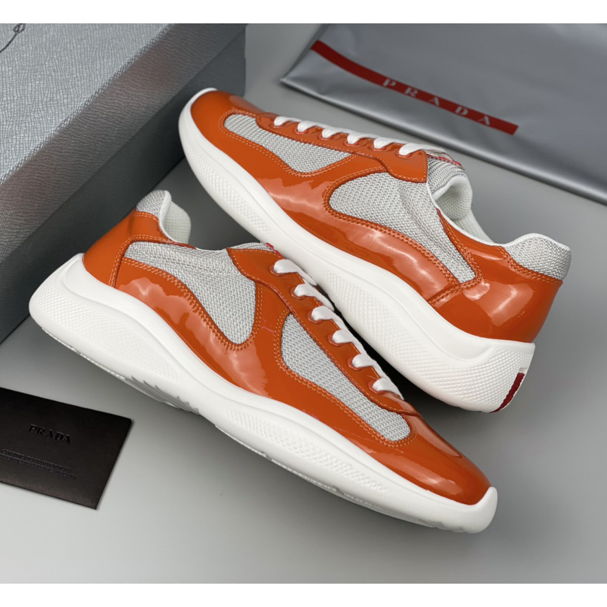 Prada Male America's Cup Sneaker In Orange(upon uk size) - DesignerGu