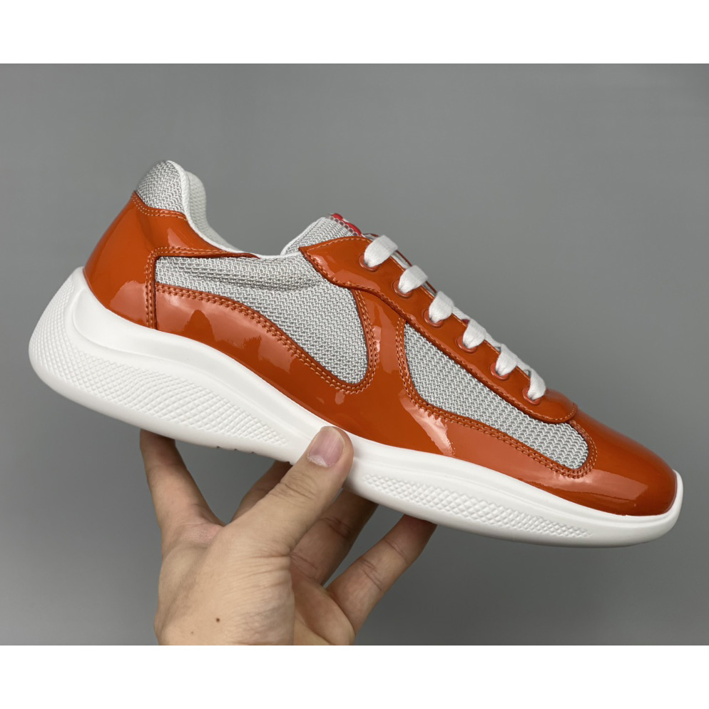 Prada Male America's Cup Sneaker In Orange(upon uk size) - DesignerGu