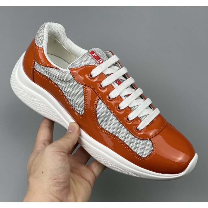 Prada Male America's Cup Sneaker In Orange(upon uk size) - DesignerGu