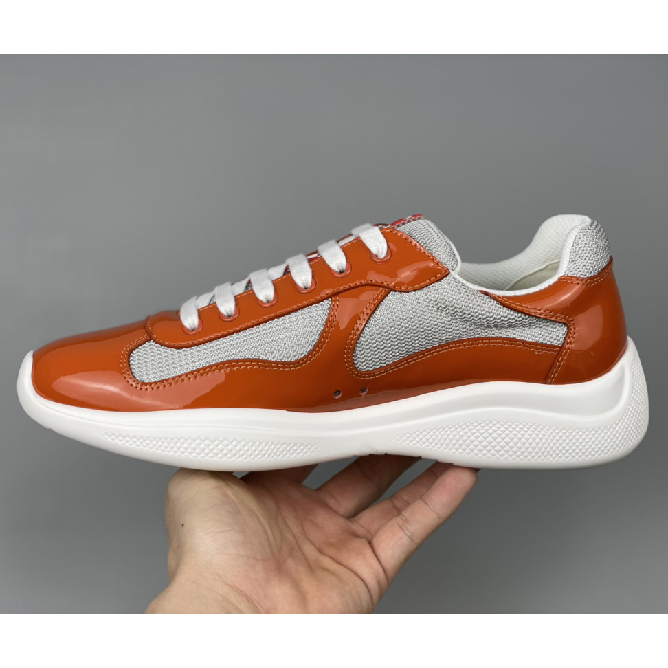 Prada Male America's Cup Sneaker In Orange(upon uk size) - DesignerGu