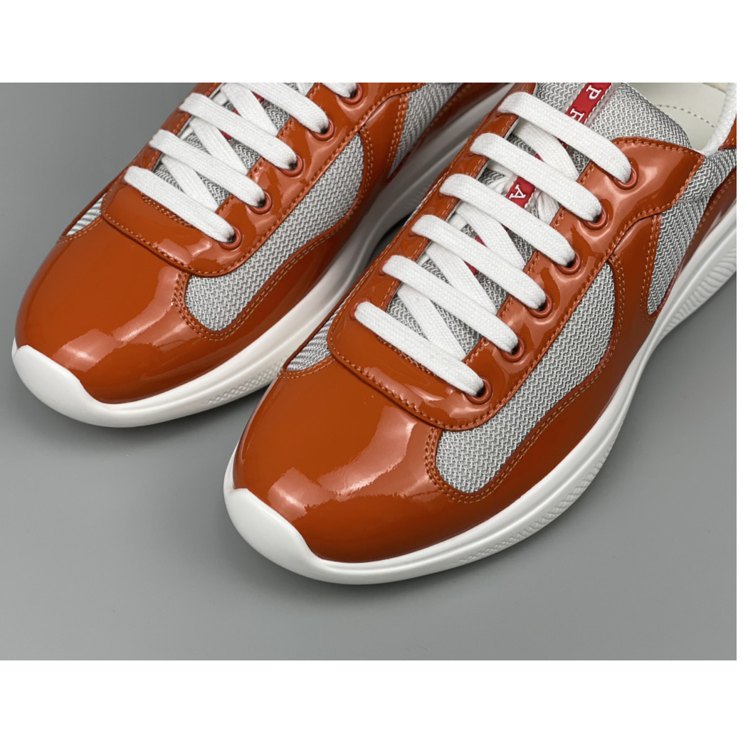 Prada Male America's Cup Sneaker In Orange(upon uk size) - DesignerGu