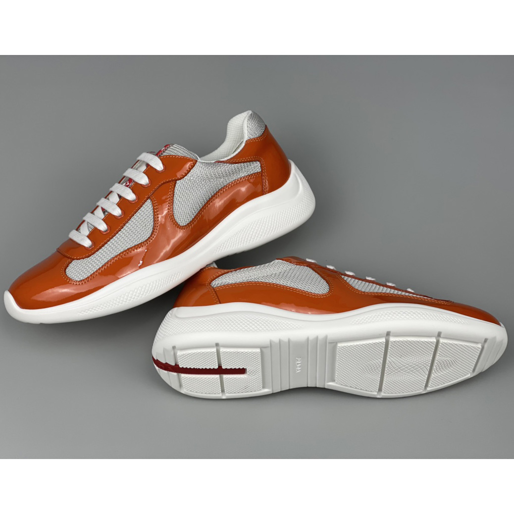 Prada Male America's Cup Sneaker In Orange(upon uk size) - DesignerGu