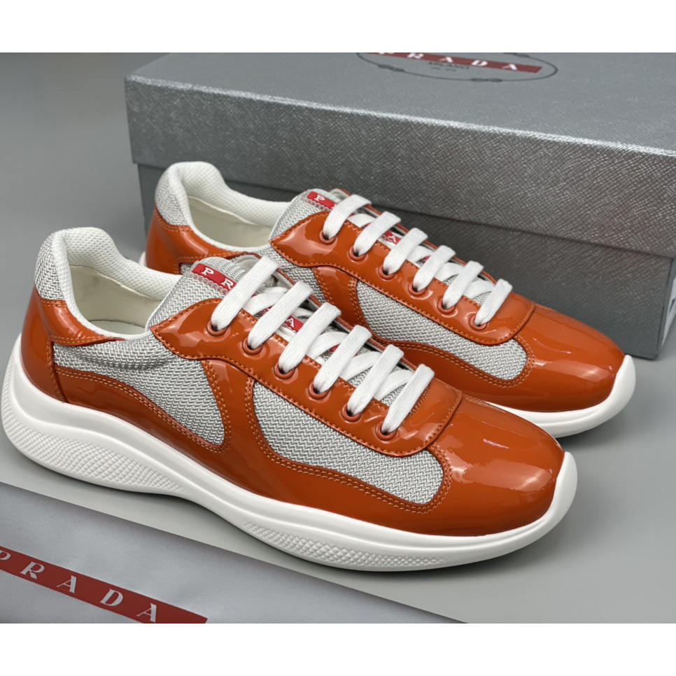 Prada Male America's Cup Sneaker In Orange(upon uk size) - DesignerGu