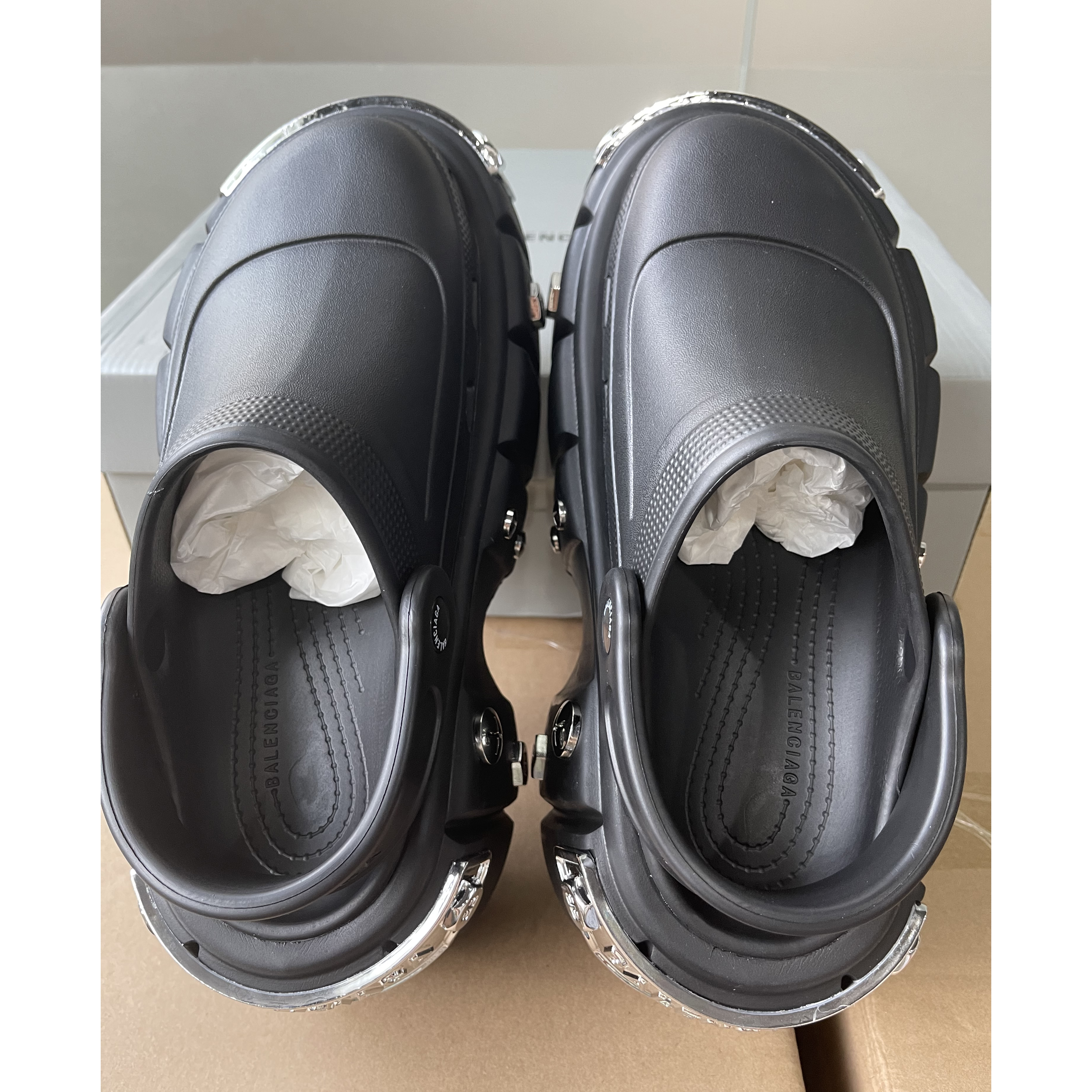 Balenciaga HardCrocs™ Sandal In black Rubber - DesignerGu