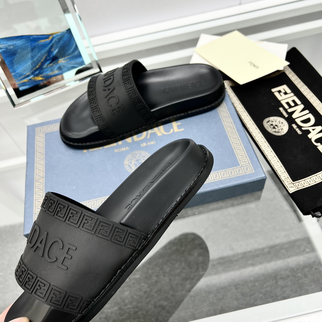 Versace x Fendi Fendace Logo  Sliders - DesignerGu