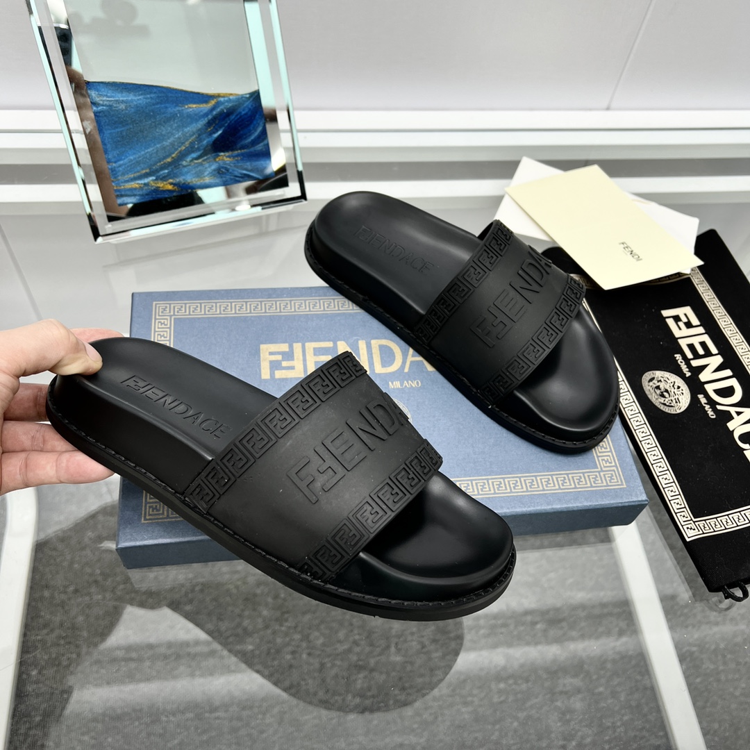 Versace x Fendi Fendace Logo  Sliders - DesignerGu