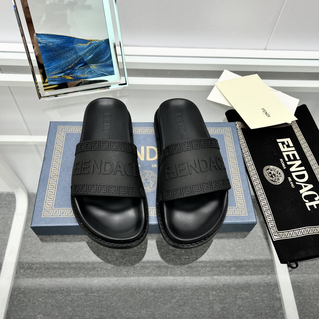 Versace x Fendi Fendace Logo  Sliders - DesignerGu