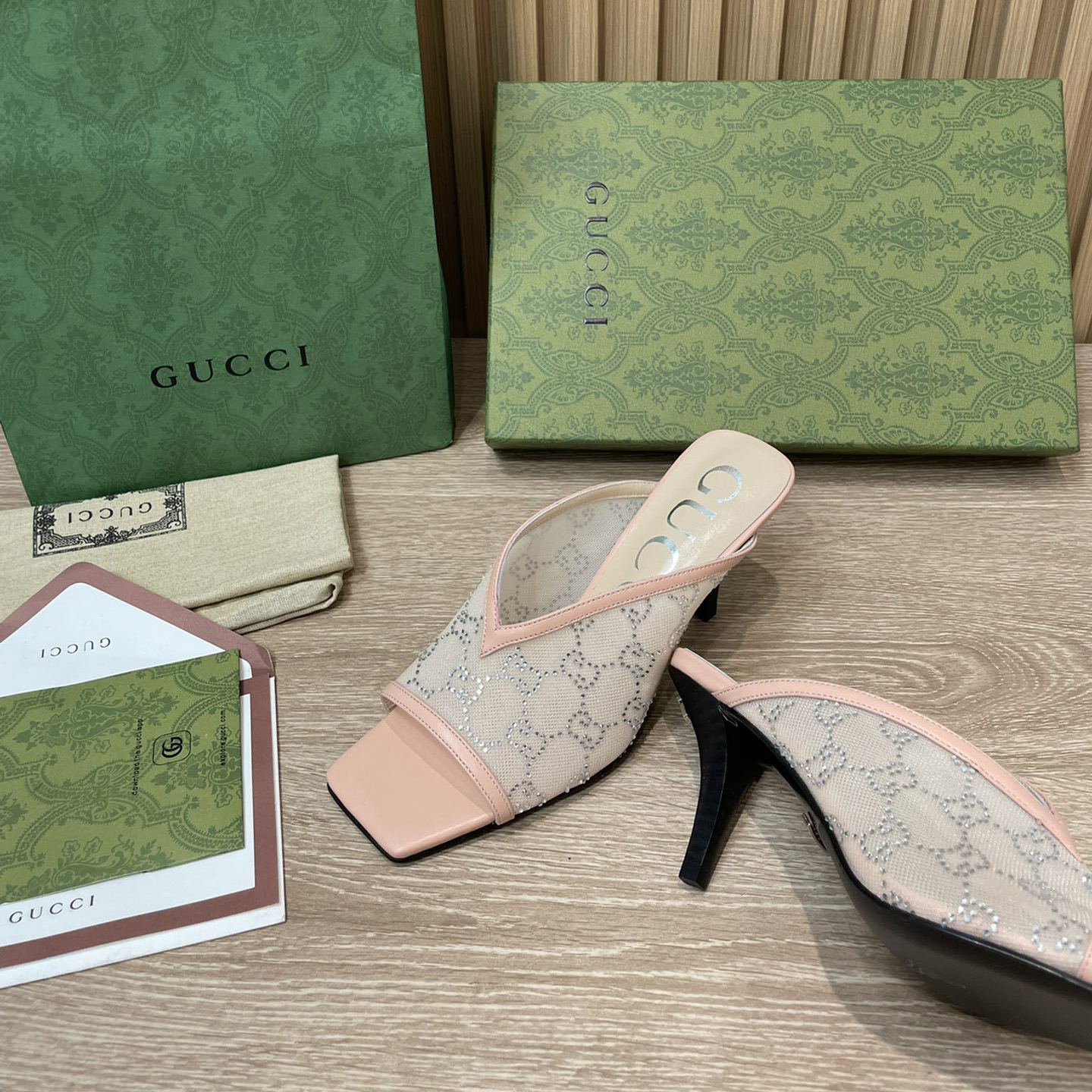 Gucci Women's GG Sandal With Heel Height Of 7.5cm - DesignerGu