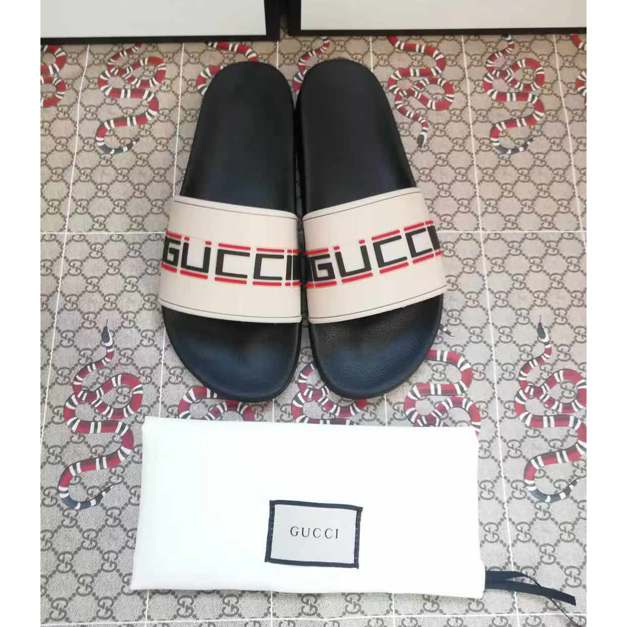 Gucci Logo Slide Sandal - DesignerGu