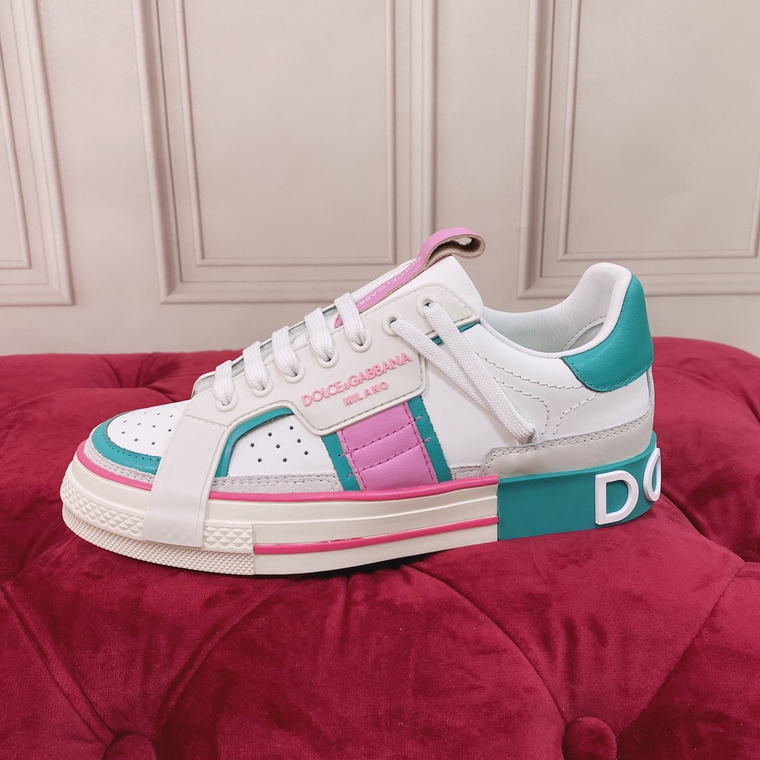 Dolce & Gabbana Mixed-Material Custom 2.Zero Sneakers - DesignerGu