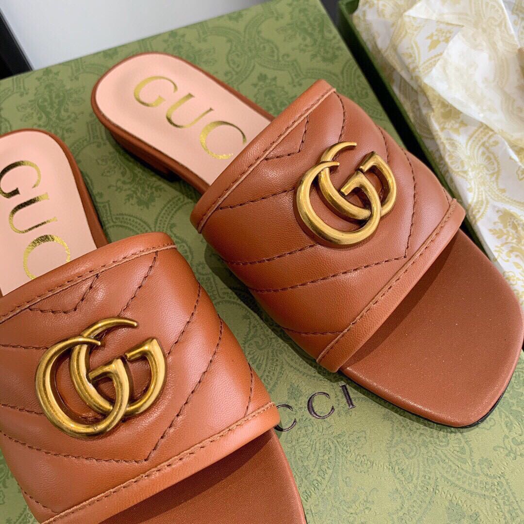 Gucci Women's Slide With Double G - DesignerGu