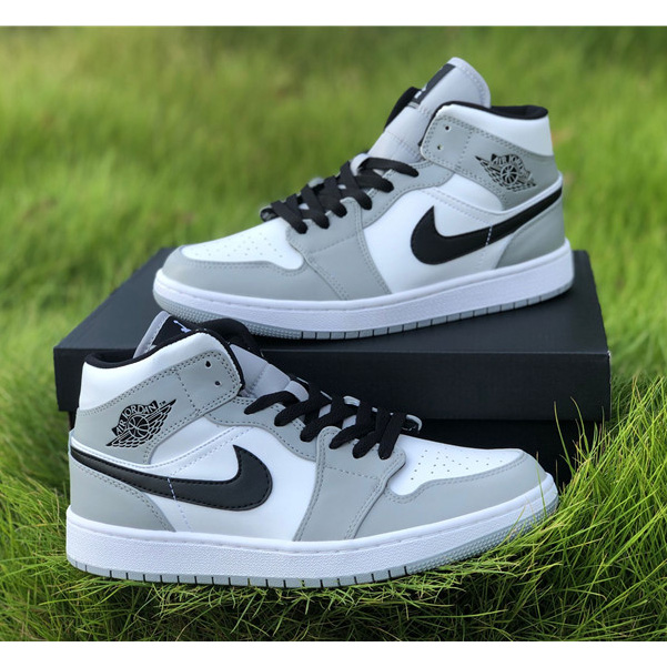 Air Jordan 1 Mid “Light Smoke Grey” Sneaker - DesignerGu