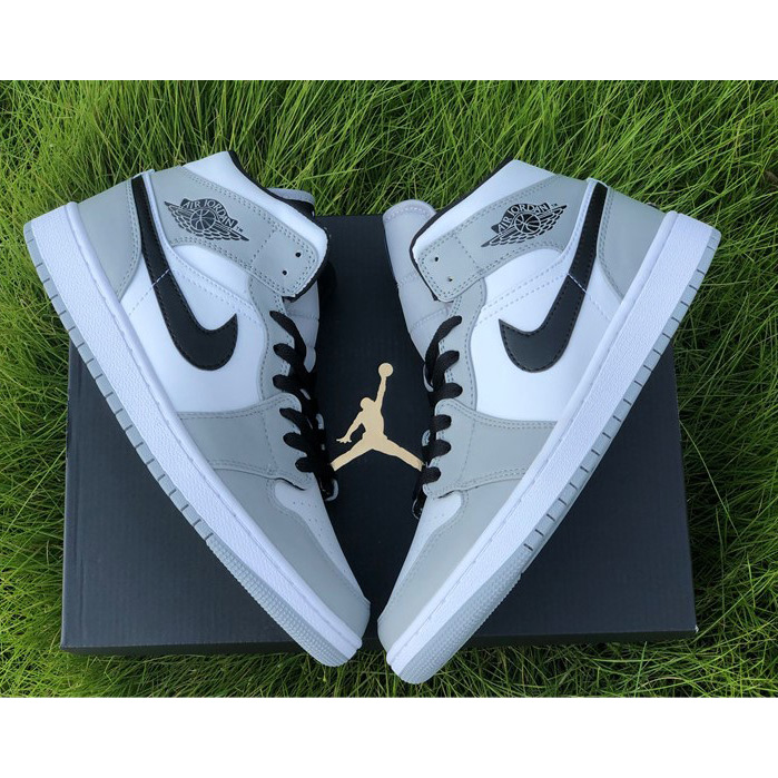 Air Jordan 1 Mid “Light Smoke Grey” Sneaker - DesignerGu