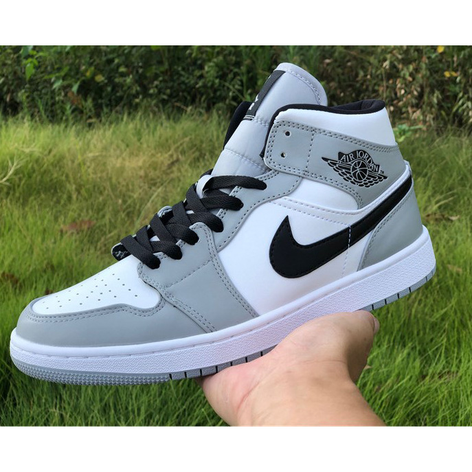 Air Jordan 1 Mid “Light Smoke Grey” Sneaker - DesignerGu