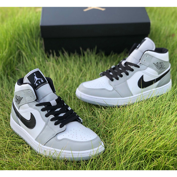 Air Jordan 1 Mid “Light Smoke Grey” Sneaker - DesignerGu