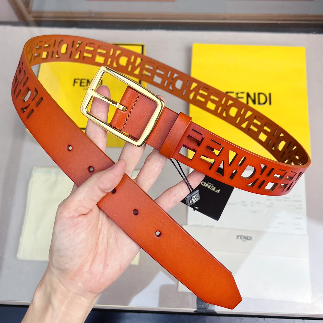 Fendi Leather Belt  - DesignerGu