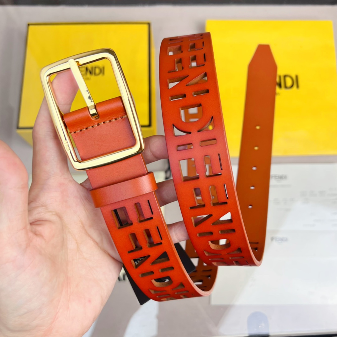 Fendi Leather Belt  - DesignerGu