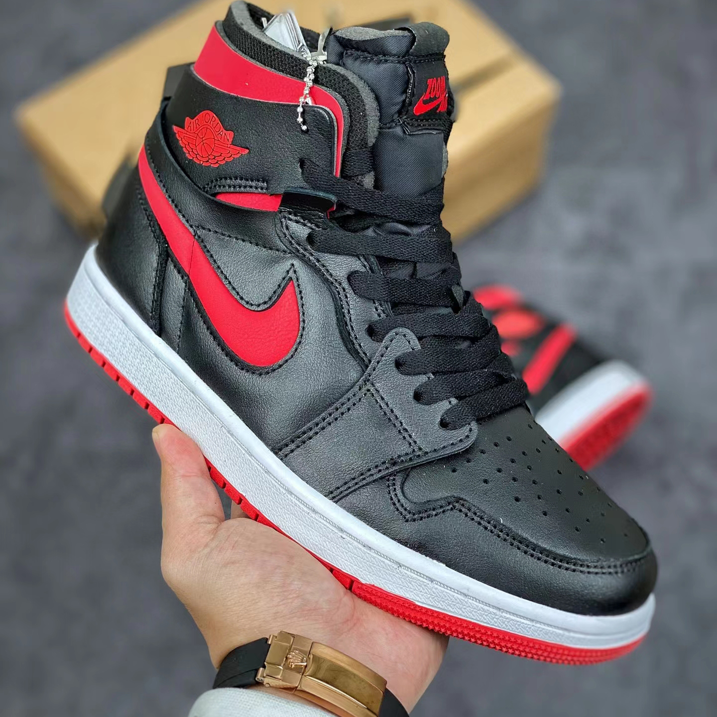 Nike Air Jordan 1 Zoom Air Cmft ''Bred'' Sneaker  CT0979-006 - DesignerGu