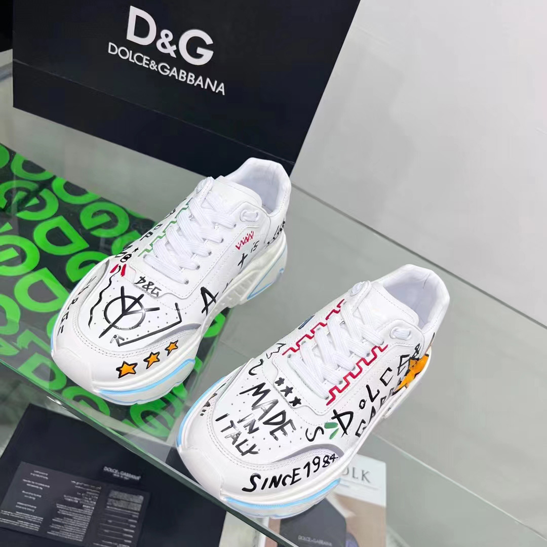 Dolce & Gabbana Calfskin Nappa Daymaster Sneakers - DesignerGu