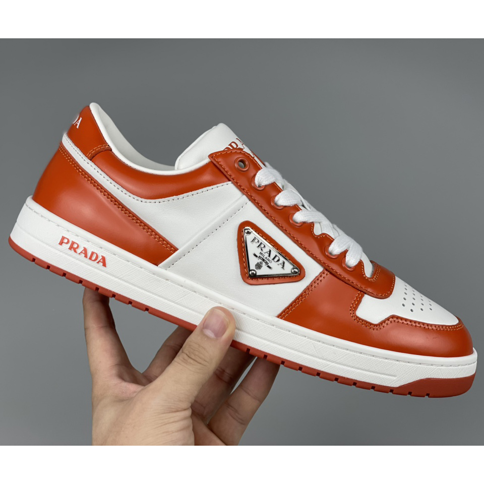 Prada Downtown Leather Sneakers - DesignerGu