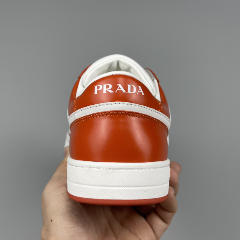 Prada Downtown Leather Sneakers - DesignerGu