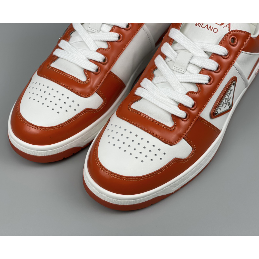 Prada Downtown Leather Sneakers - DesignerGu