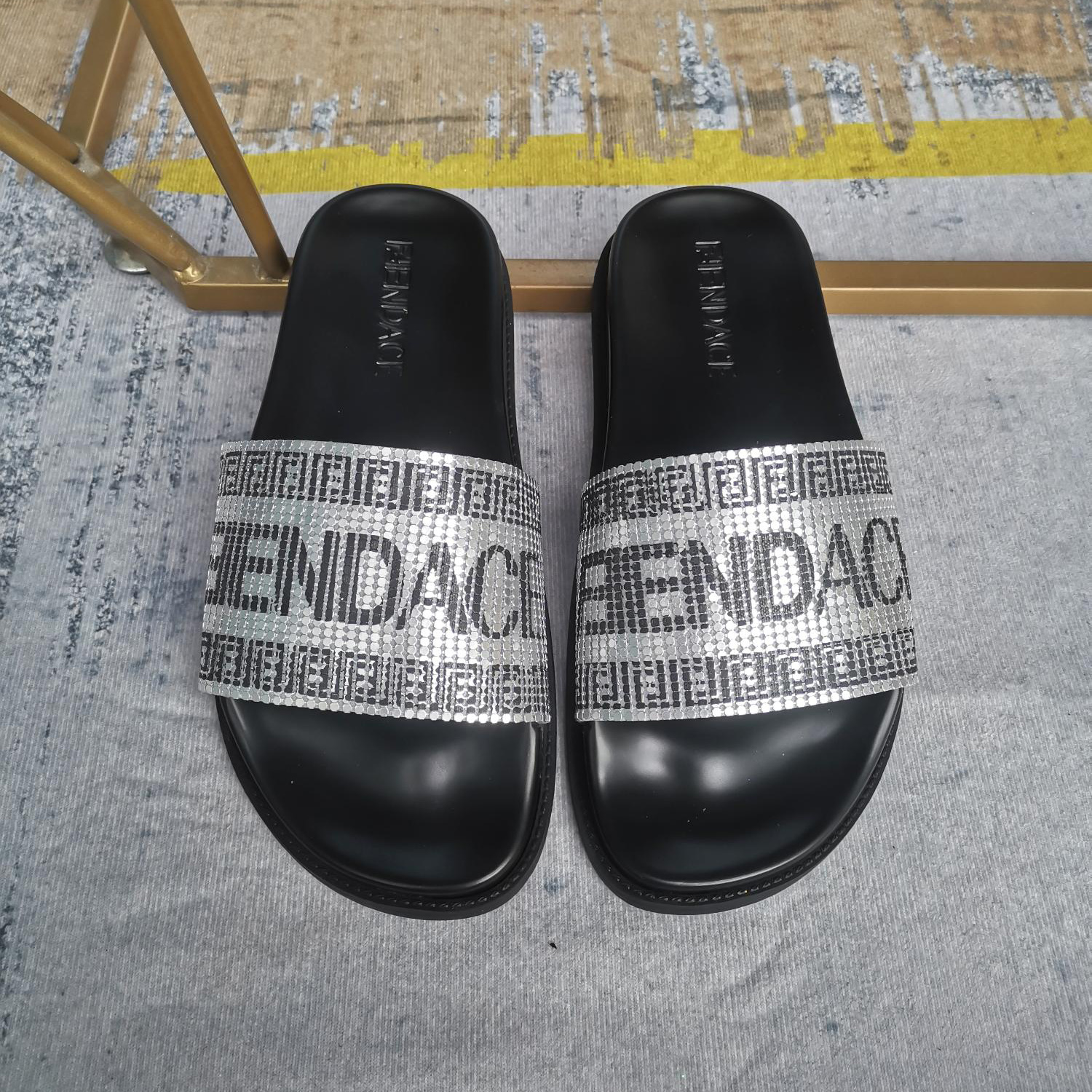 Versace x Fendi Fendace Logo Sandals  - DesignerGu