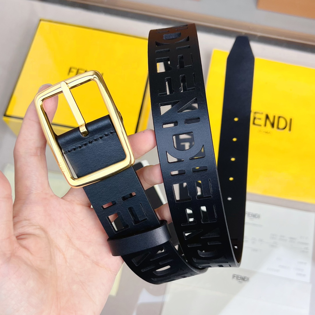 Fendi Leather Belt  - DesignerGu