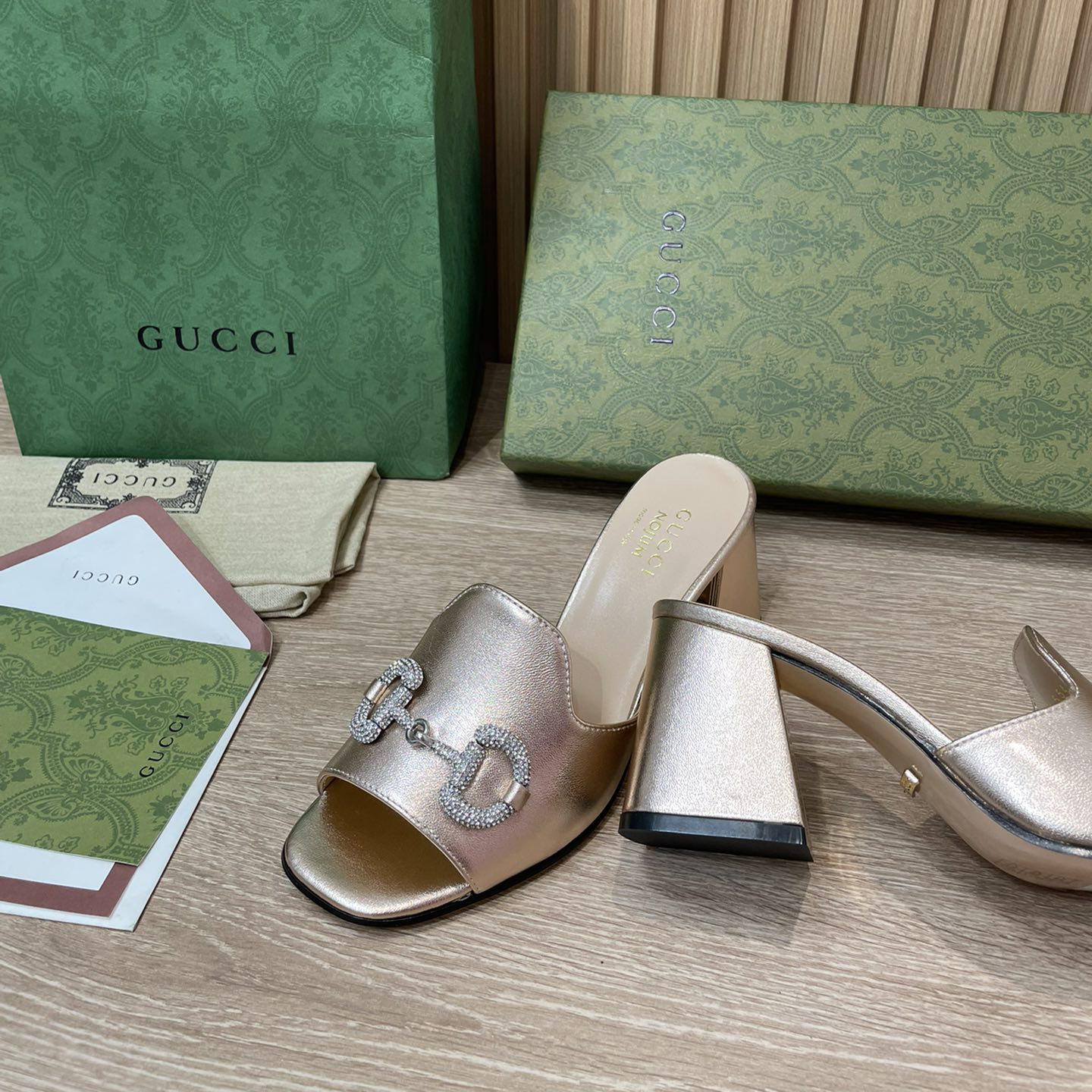 Gucci Women's Gucci Nojum Sandal With Heel Height Of 7.5cm - DesignerGu