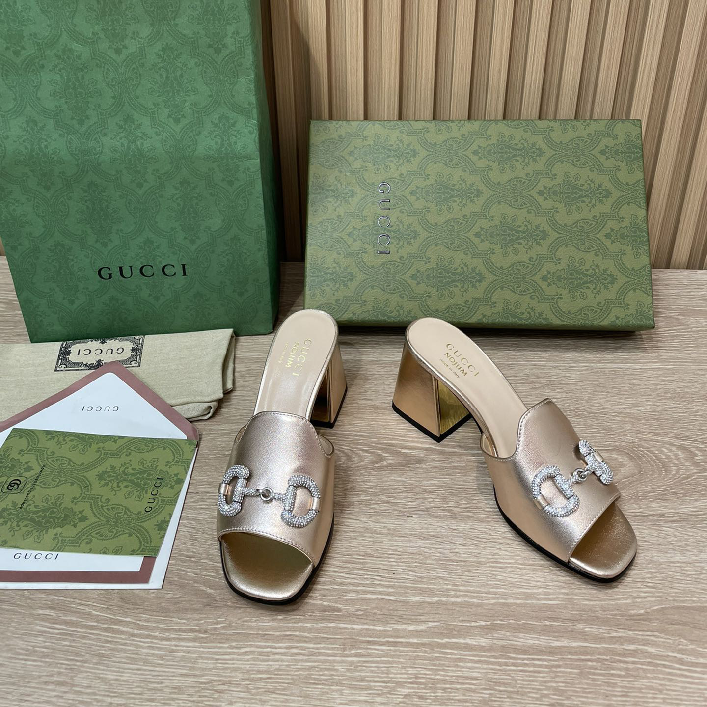Gucci Women's Gucci Nojum Sandal With Heel Height Of 7.5cm - DesignerGu