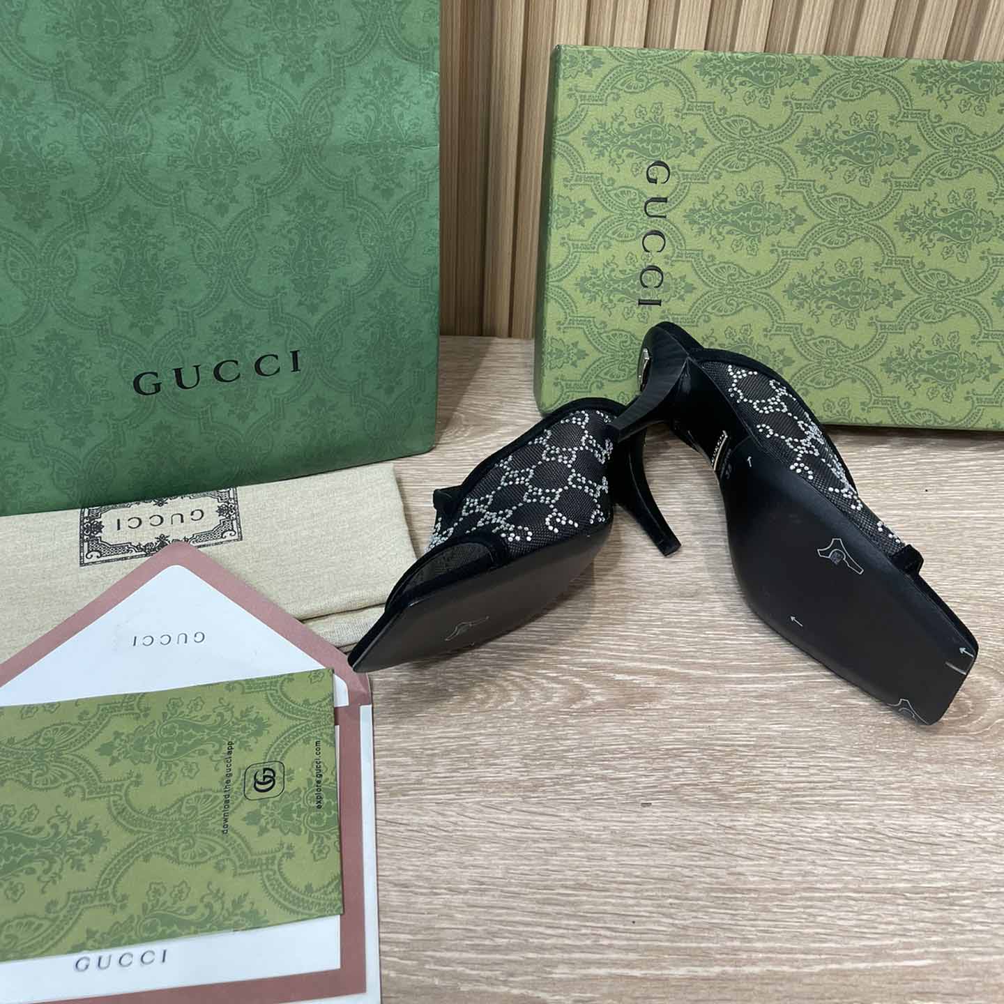 Gucci Women's GG Sandal With Heel Height Of 7.5cm - DesignerGu