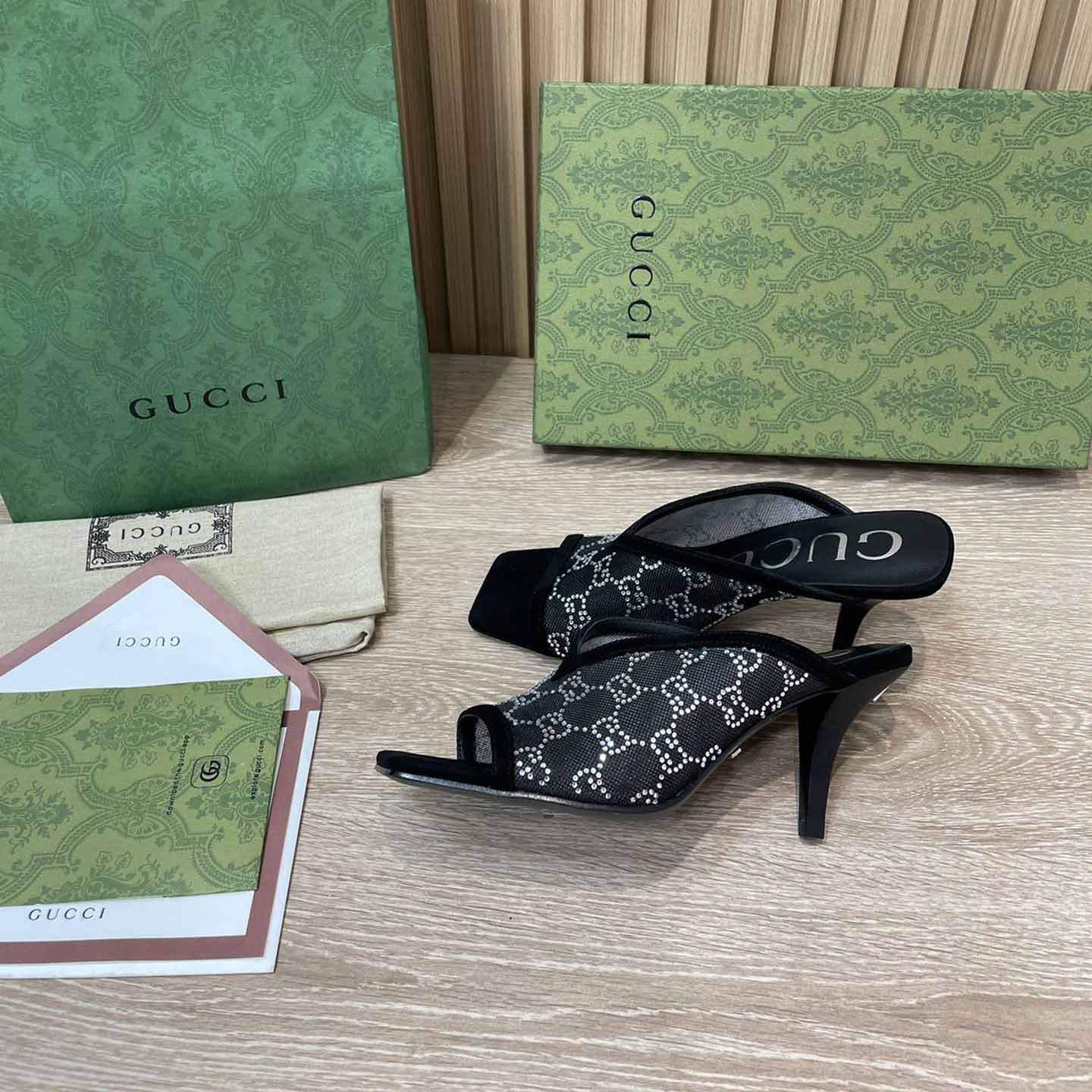 Gucci Women's GG Sandal With Heel Height Of 7.5cm - DesignerGu