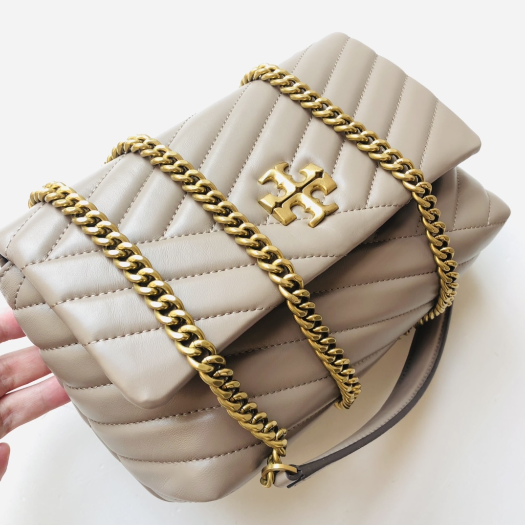 ToryBurch Kira Chevron Convertible Shoulder Bag(22.5-15-8cm)  TB316S90452 - DesignerGu