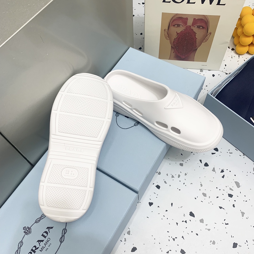 Prada Foam Rubber Mules - DesignerGu