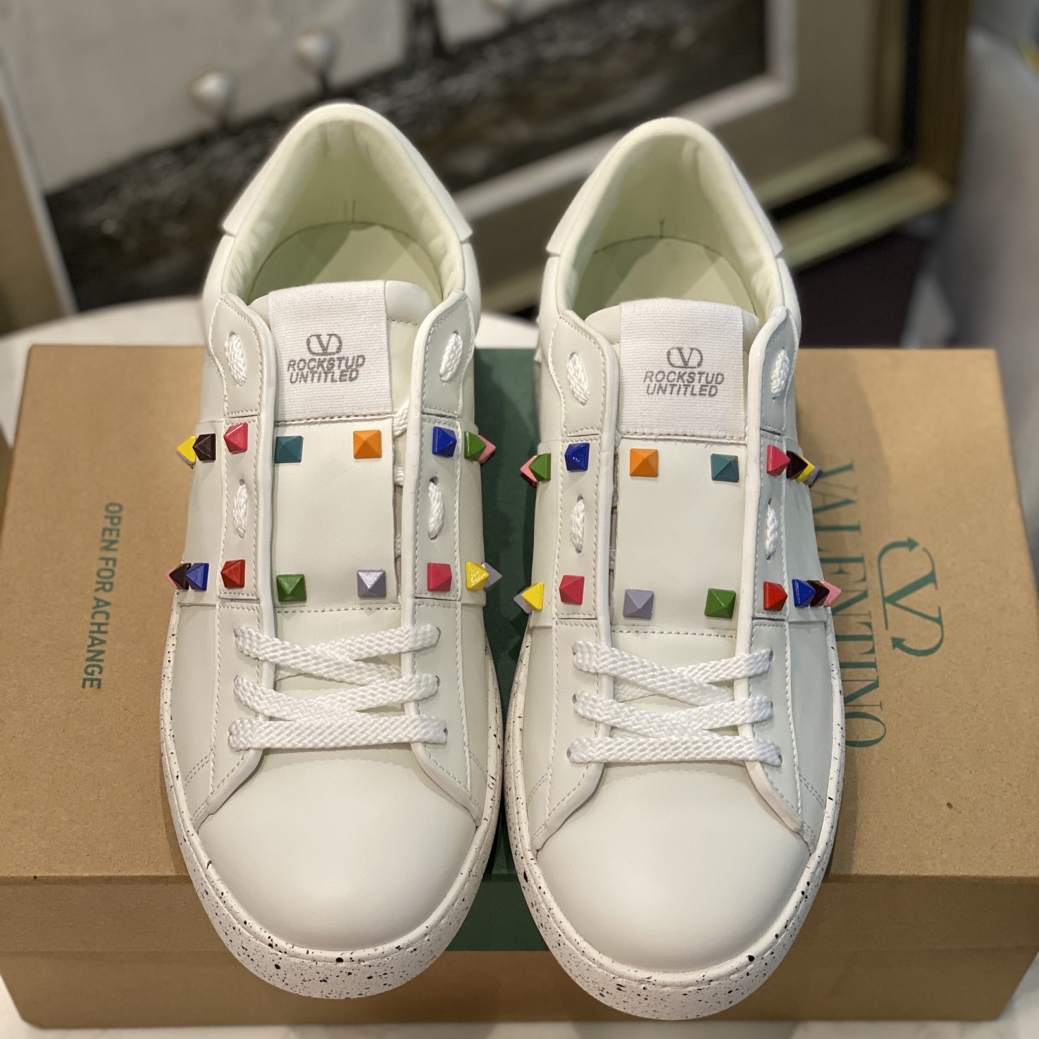 Valenti  Open For A Change Sneaker In Bio-Based Material In White/Multicolor - DesignerGu