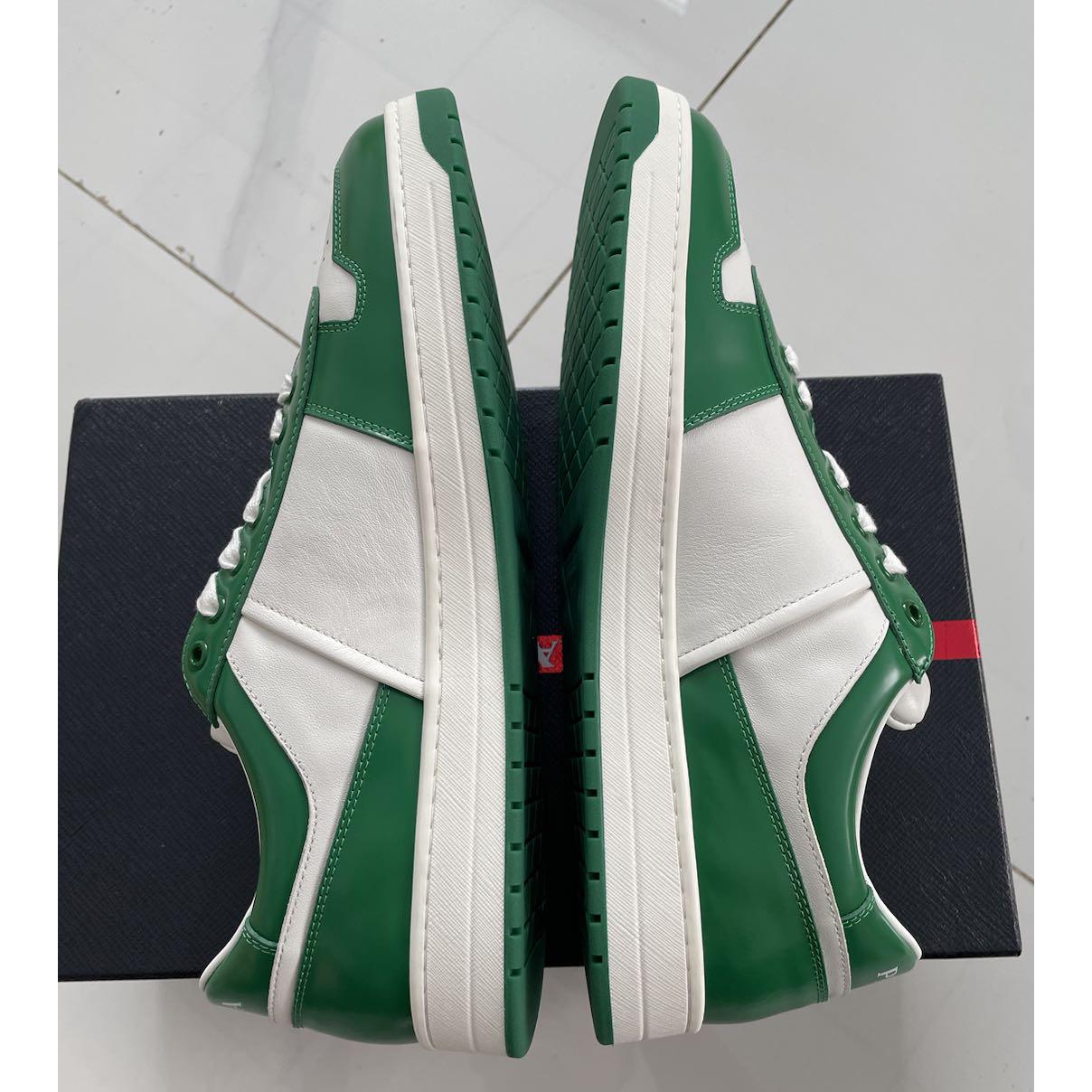 Prada Downtown Leather Sneakers - DesignerGu