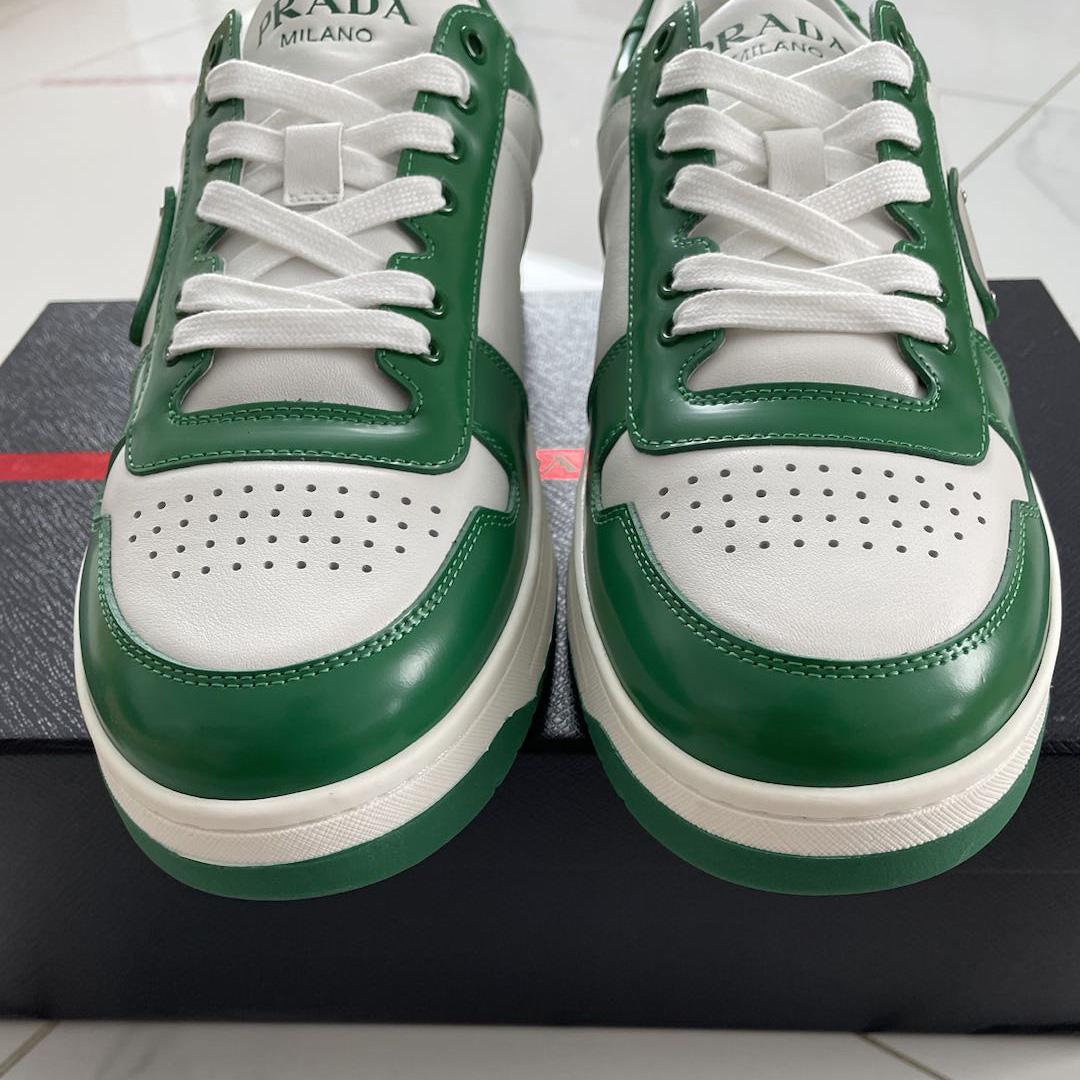 Prada Downtown Leather Sneakers - DesignerGu