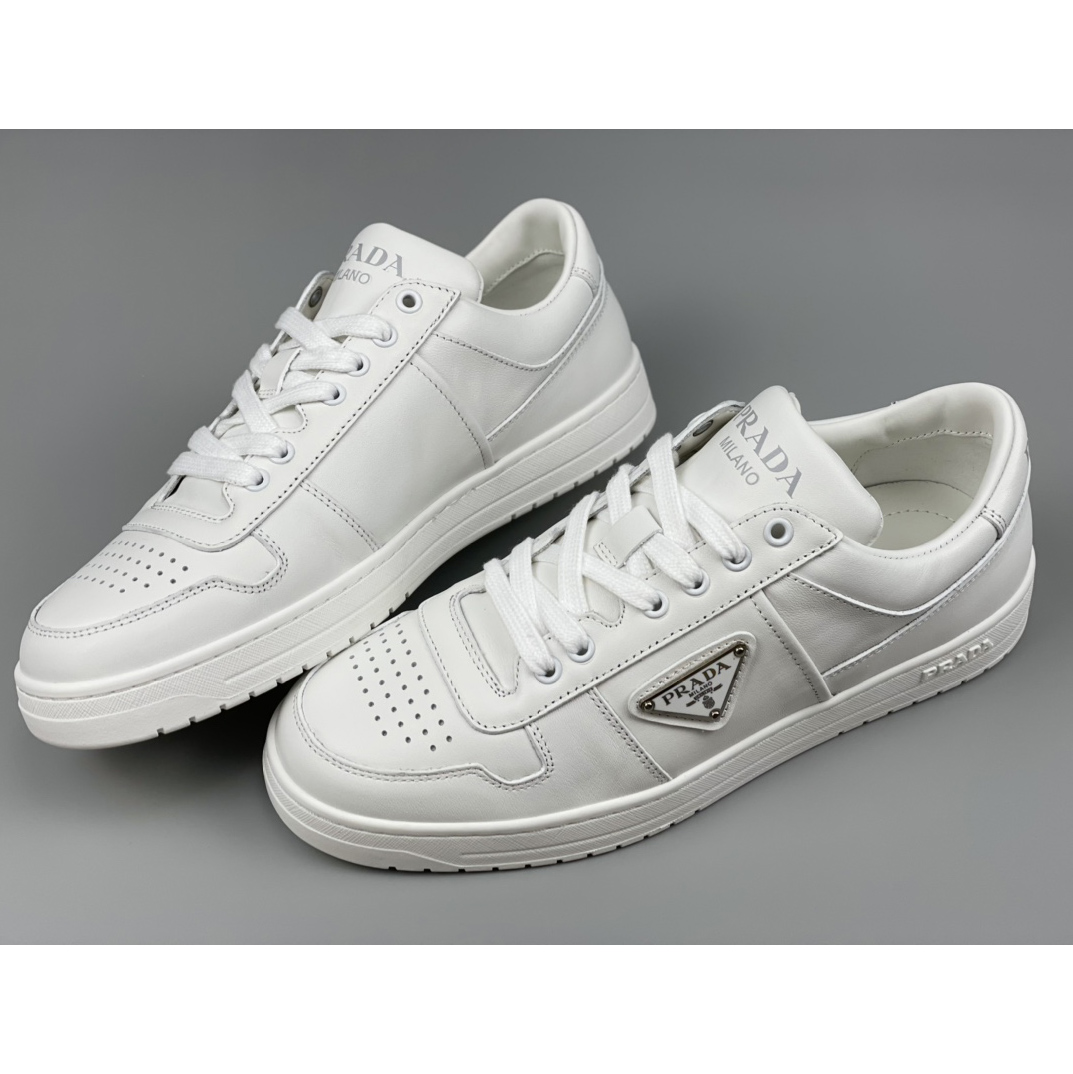 Prada Downtown Leather Sneakers - DesignerGu