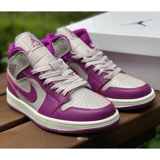 Air Jordan 1 Mid Magenta Sneaker    BQ6472-501 - DesignerGu