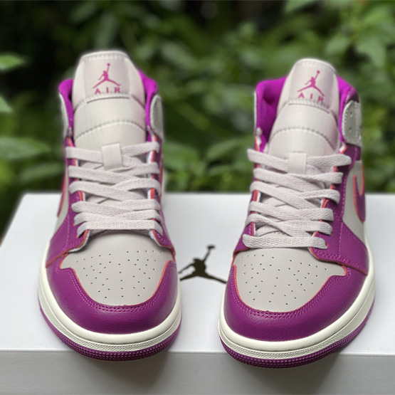 Air Jordan 1 Mid Magenta Sneaker    BQ6472-501 - DesignerGu